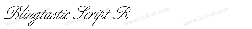 Blingtastic Script R字体转换